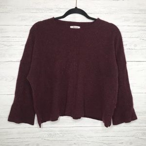 Madewell Maroon Red Northroad Pullover Sweater